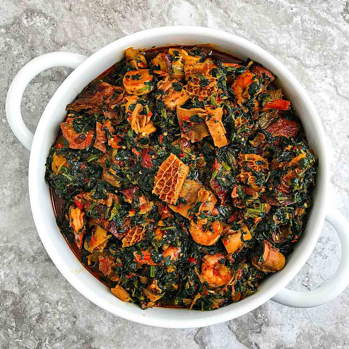 Efo-riro (vegetable stew)